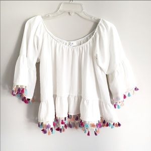 🌺 Peach Love California Tassel Top 🌺